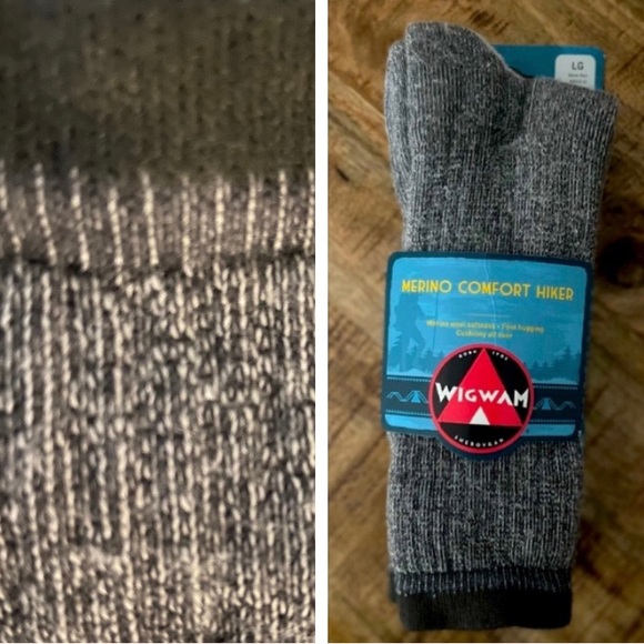 Other - NWOT Wigwam (Unisex) Merino Wool Softness Cushion All Over Hiker Sock in Olive